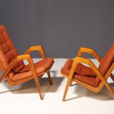 Pair of armchairs by Janěk Vaněk for Krásná Jizba, 1940´s, Czechoslovakia