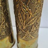 Pair of brass vases
