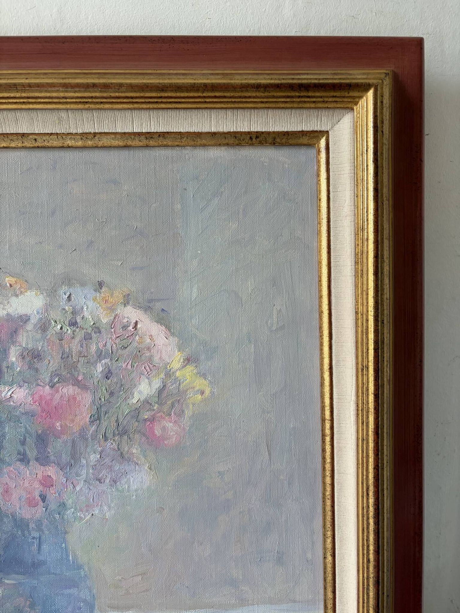 Bouquet d’automne, huile sur toile signée