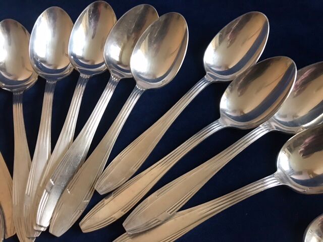 Set 24 Christofle silver metal covers
