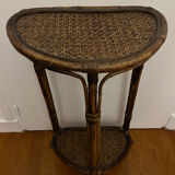 Small rattan pedestal table