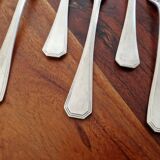 Christofle - Set of 9 America model table forks - Design Luc Lanel - in silver-plated metal