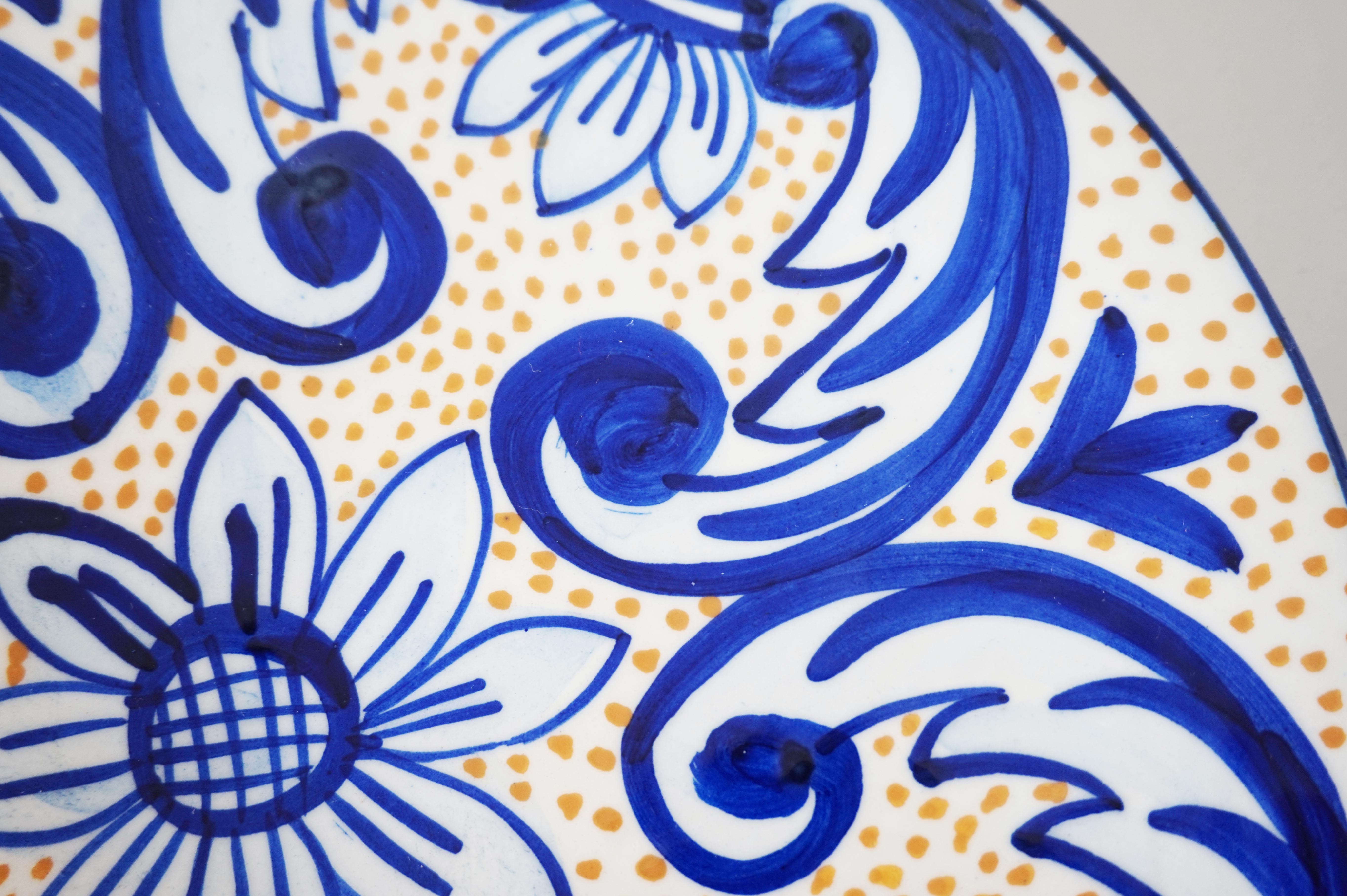 Spanish painted ceramic plate