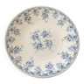 10 assiettes plates en porcelaine bucoliques bleues « fleuris »