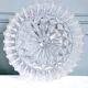 Ceiling light or wall light in moulded glass with diamond point, 1970.