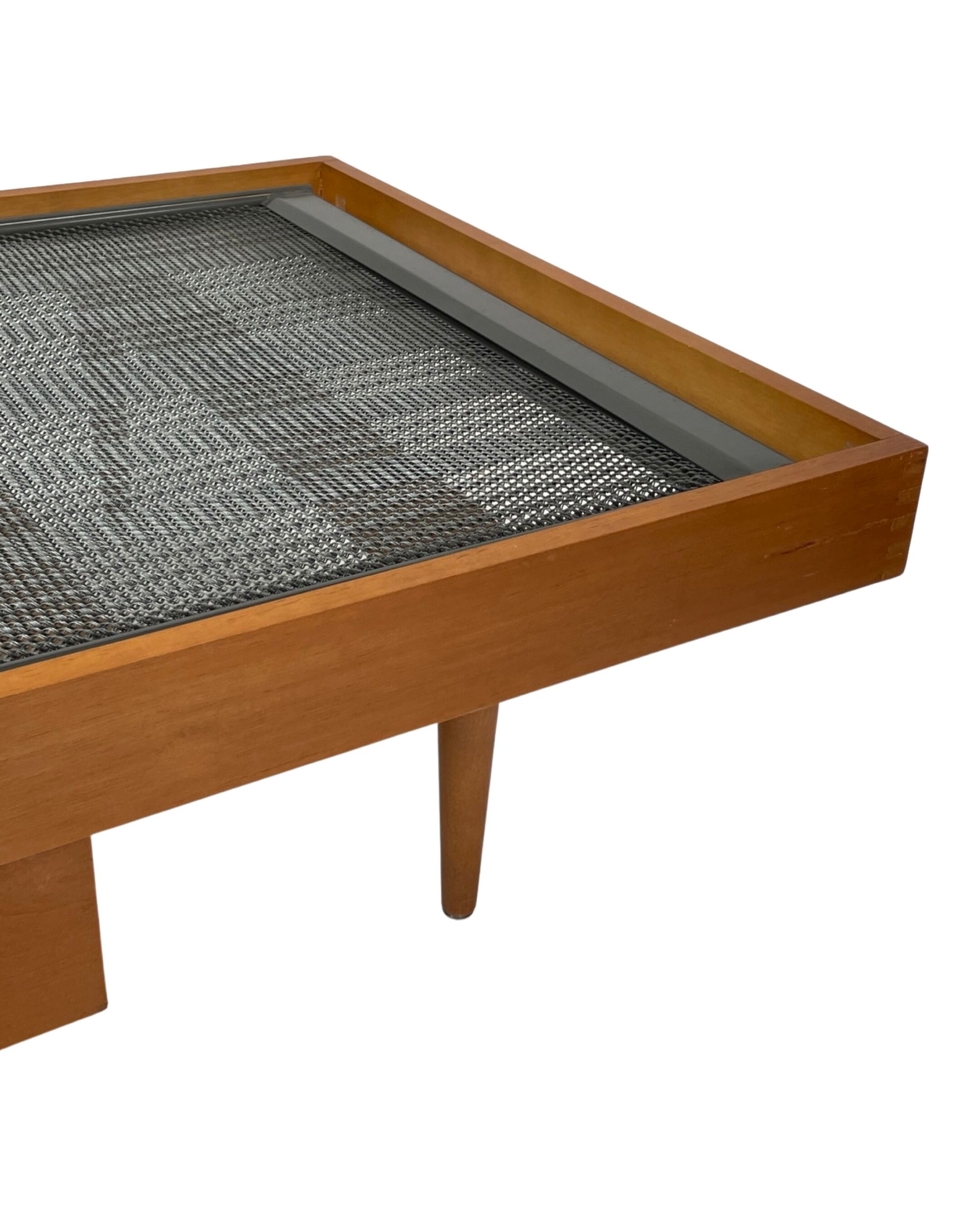 Vintage daybed 1960s minimalist design with drawer in wood