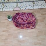 Handmade bohemian Berber pouf 60 X 60 X 25 CM