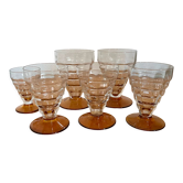 Ensemble de 6 verres vintage style Art déco