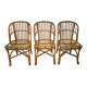 3 chaises vintage en rotin