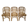 3 chaises vintage en rotin
