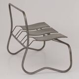 Sculptural metal bench / Artist's work signed Circa 2000