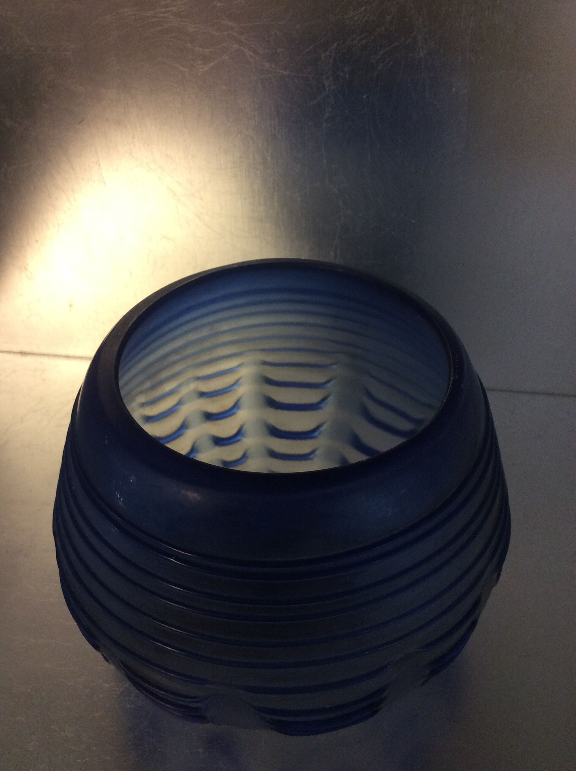 Vintage ball vase in glass paste