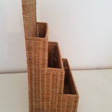 Vintage rattan letter carrier