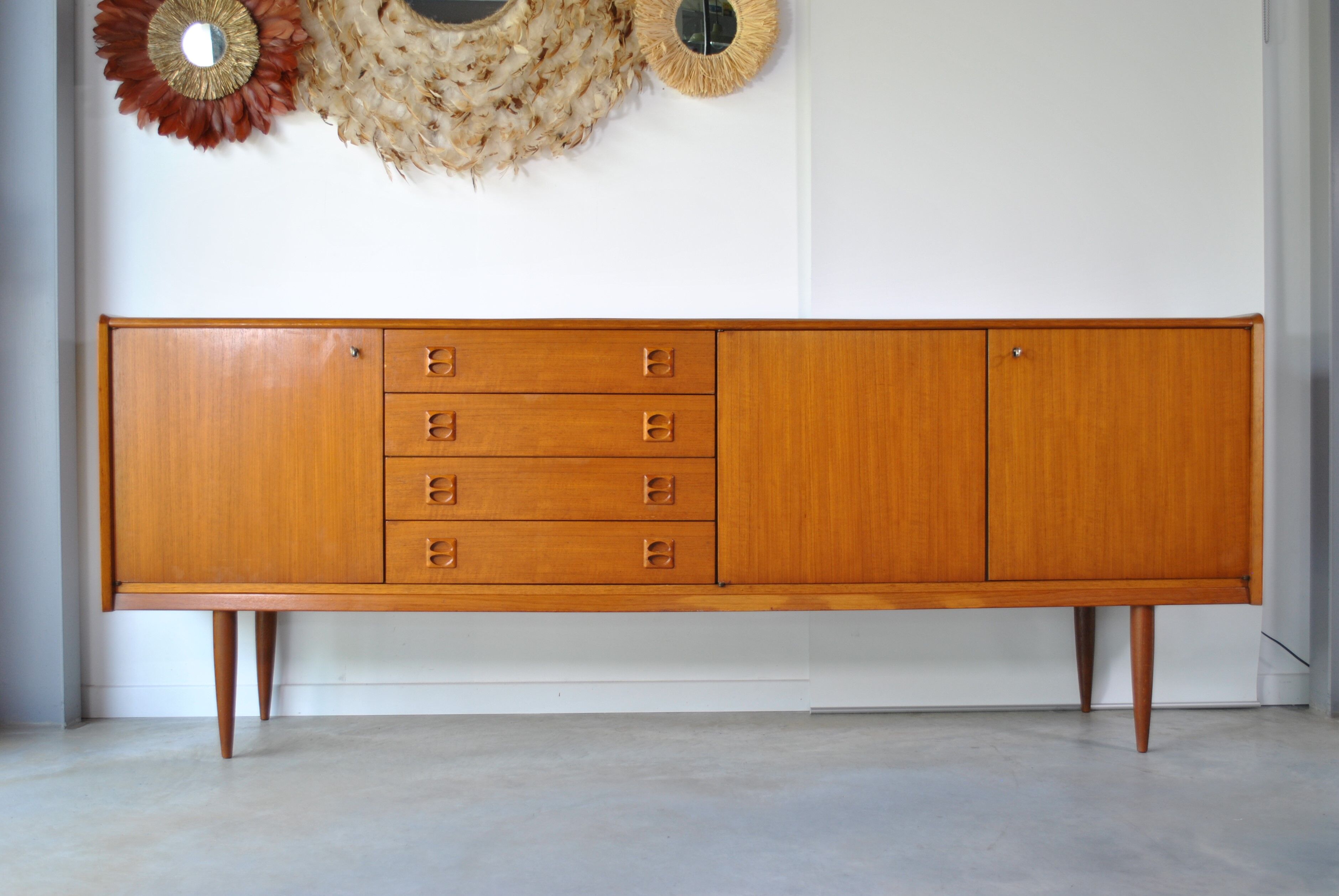 Scandinavian teak row 1970