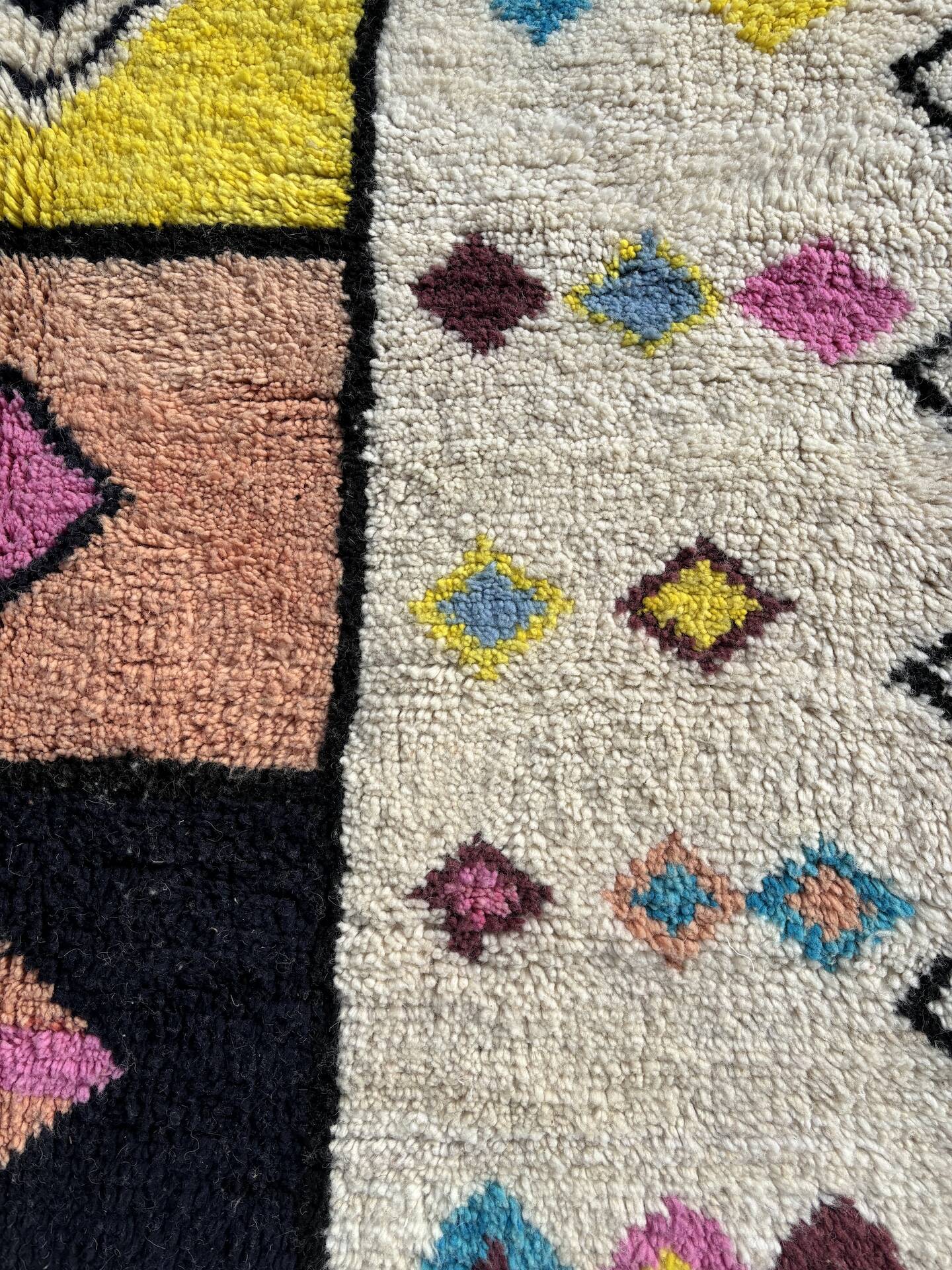 large new multi-colored Berber beni ourain rug 180x280 cm