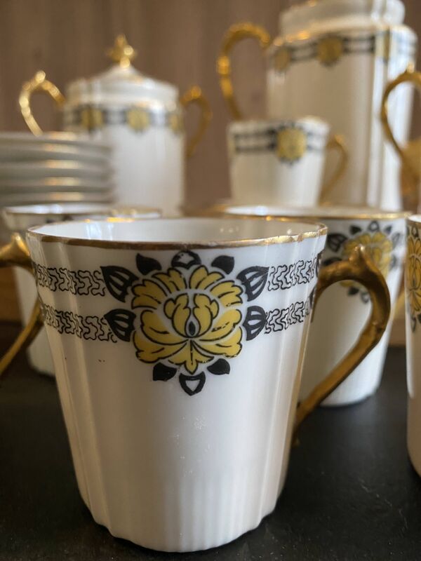 Service à café signé Limoges CF & P – années 1920/30