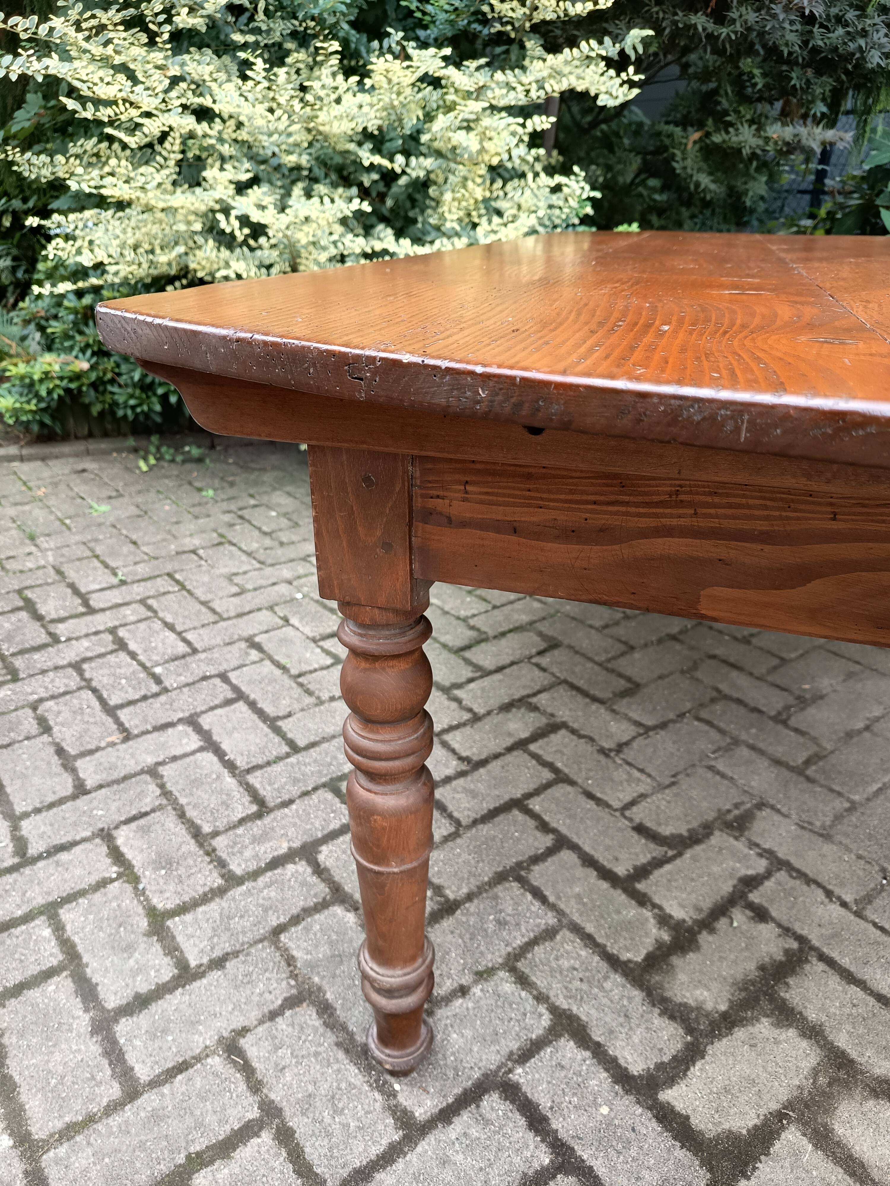 Large farmhouse table, 19th century