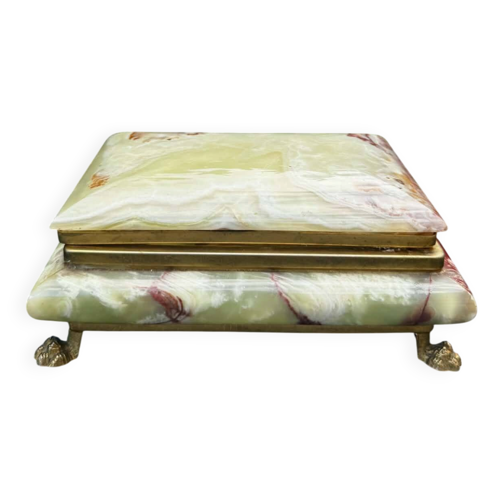 Ashtray, onyx box from the 1960s, vintage Italy.