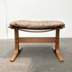 Pouf Siesta Norvégien Moderne du Milieu du Siècle en Cuir par Ingmar Relling pour Westnofa, années 1960