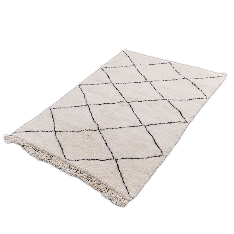 Berber carpet with diamonds classic 150x230