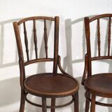 Antique Parisian café-style chairs (c. 1920). Set of 6, no. 3