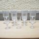 Lot de 9 anciens verres à pied de style Baccarat
