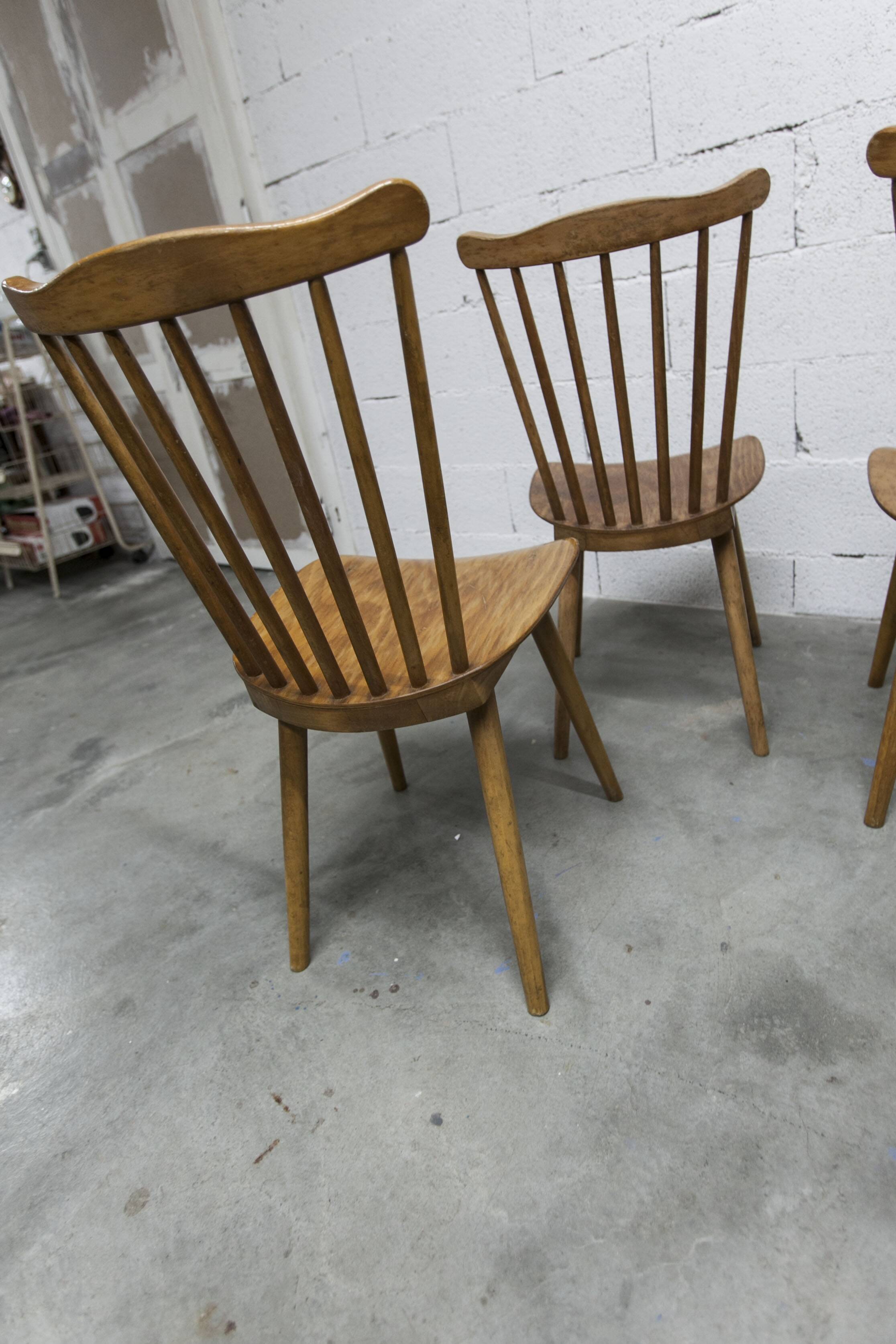 Ensemble de 6 chaises Baumann modèle Menuet