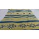 Handmade green kilim carpet made of pure wool