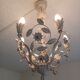 Wrought iron chandelier - Floral decorations - Italy - 1950