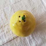 Vintage lemon-shaped ceramic salt shaker