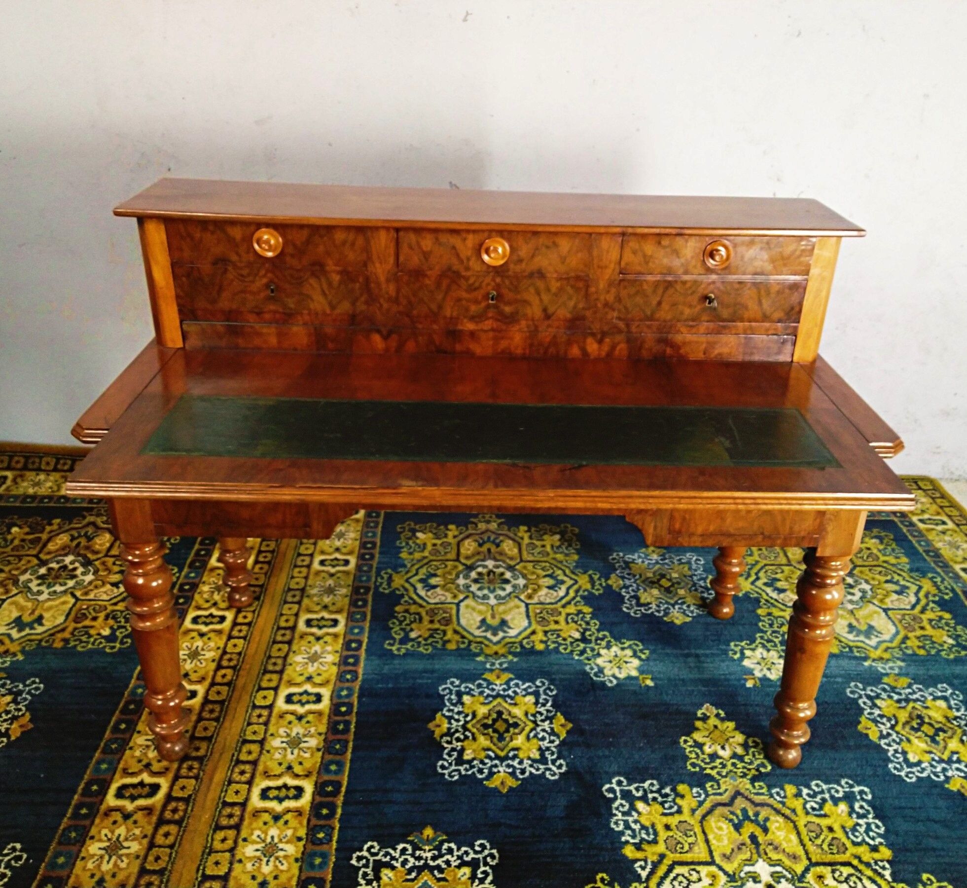 Louis Philippe desk in walnut bramble