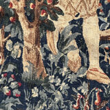 Vintage tapestry hand-screen printed in France