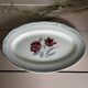 Antique oval serving dish, Sarreguemines Alesia earthenware.