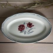 Ancien plat de service ovale faïence Sarreguemines Alesia