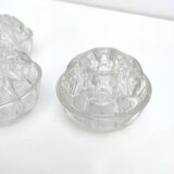 Set of vases pique flowers in glass