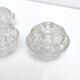 Set of vases pique flowers in glass
