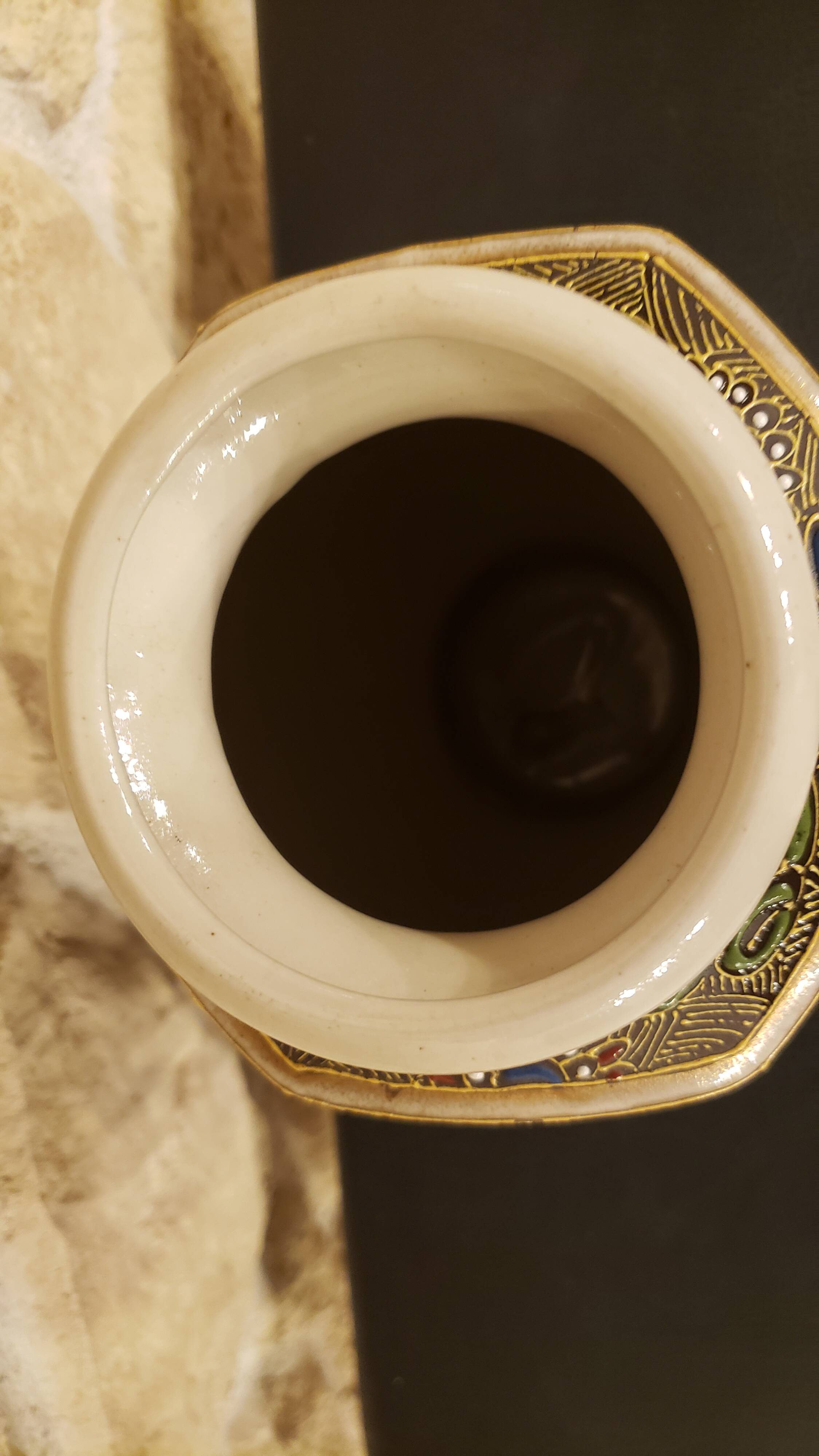 Japanese ceramic vase signed