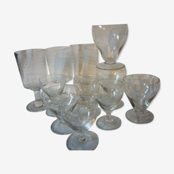 Lot of crystal glasses