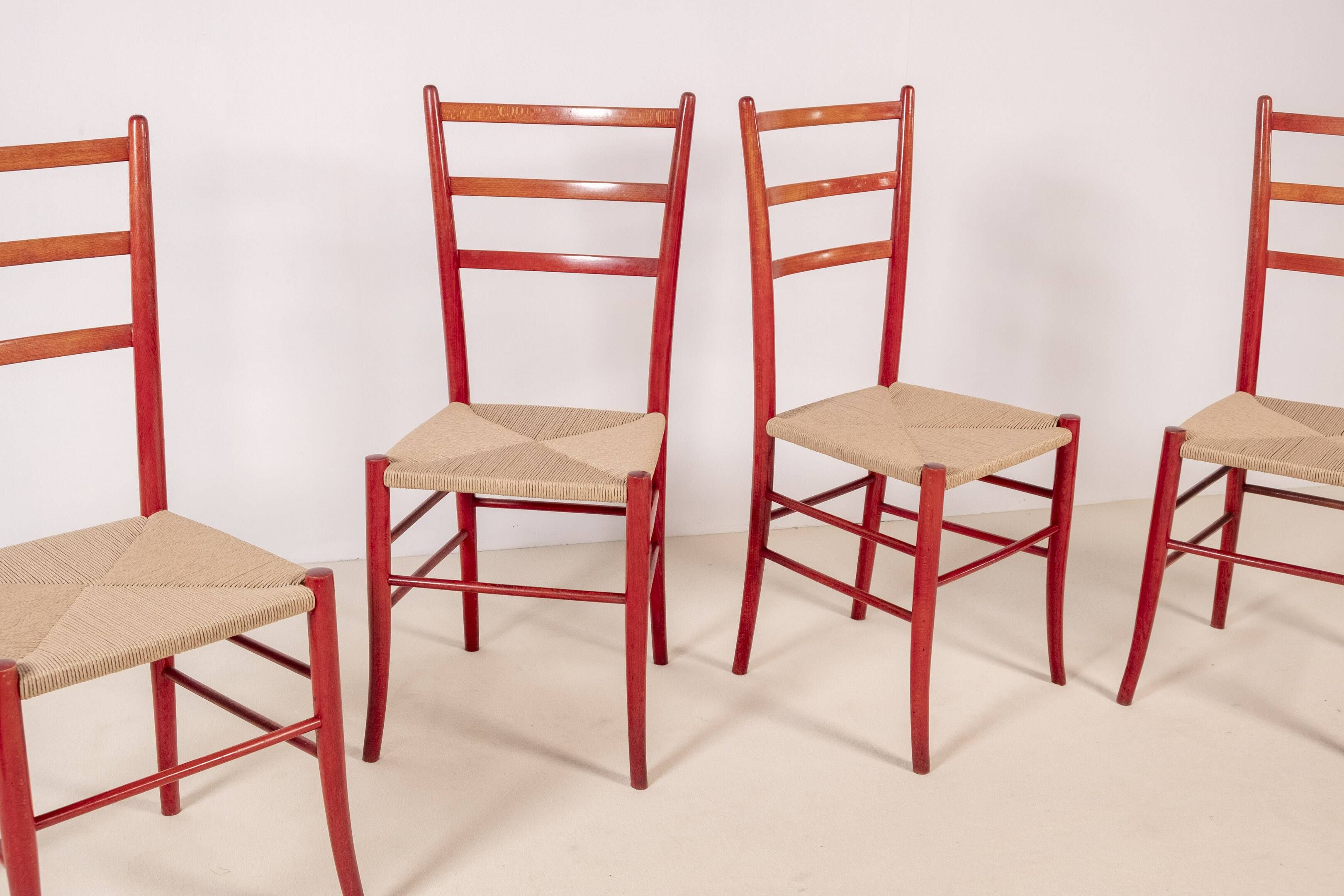 4 chaises de salle à manger Chiavari Spinetto, années 1970, Italie