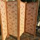 Paravent 1930 fleurs roses shabby dans son jus 