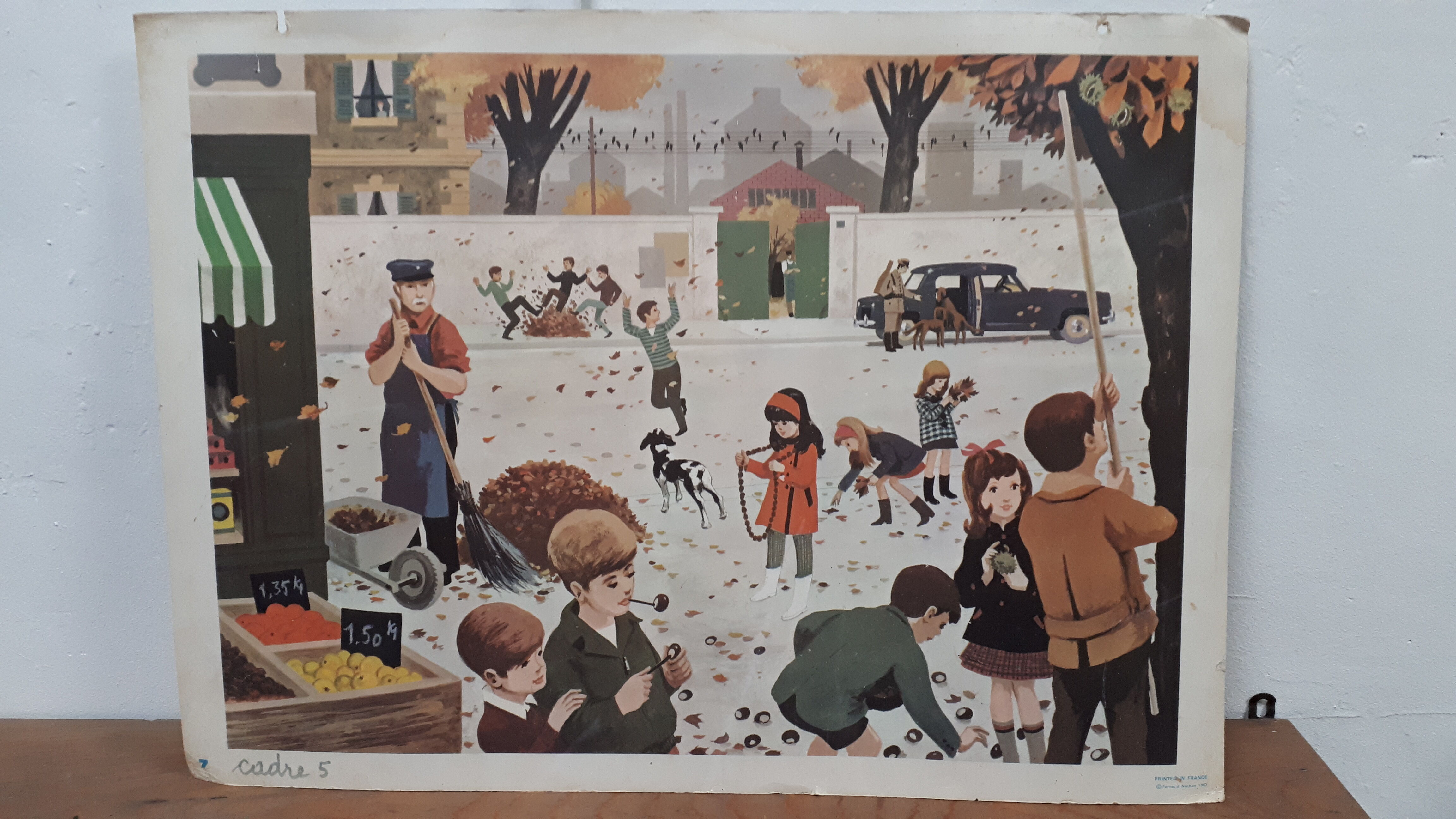 Map displays school lesson fall vintage 1967