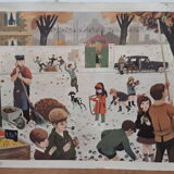 Map displays school lesson fall vintage 1967