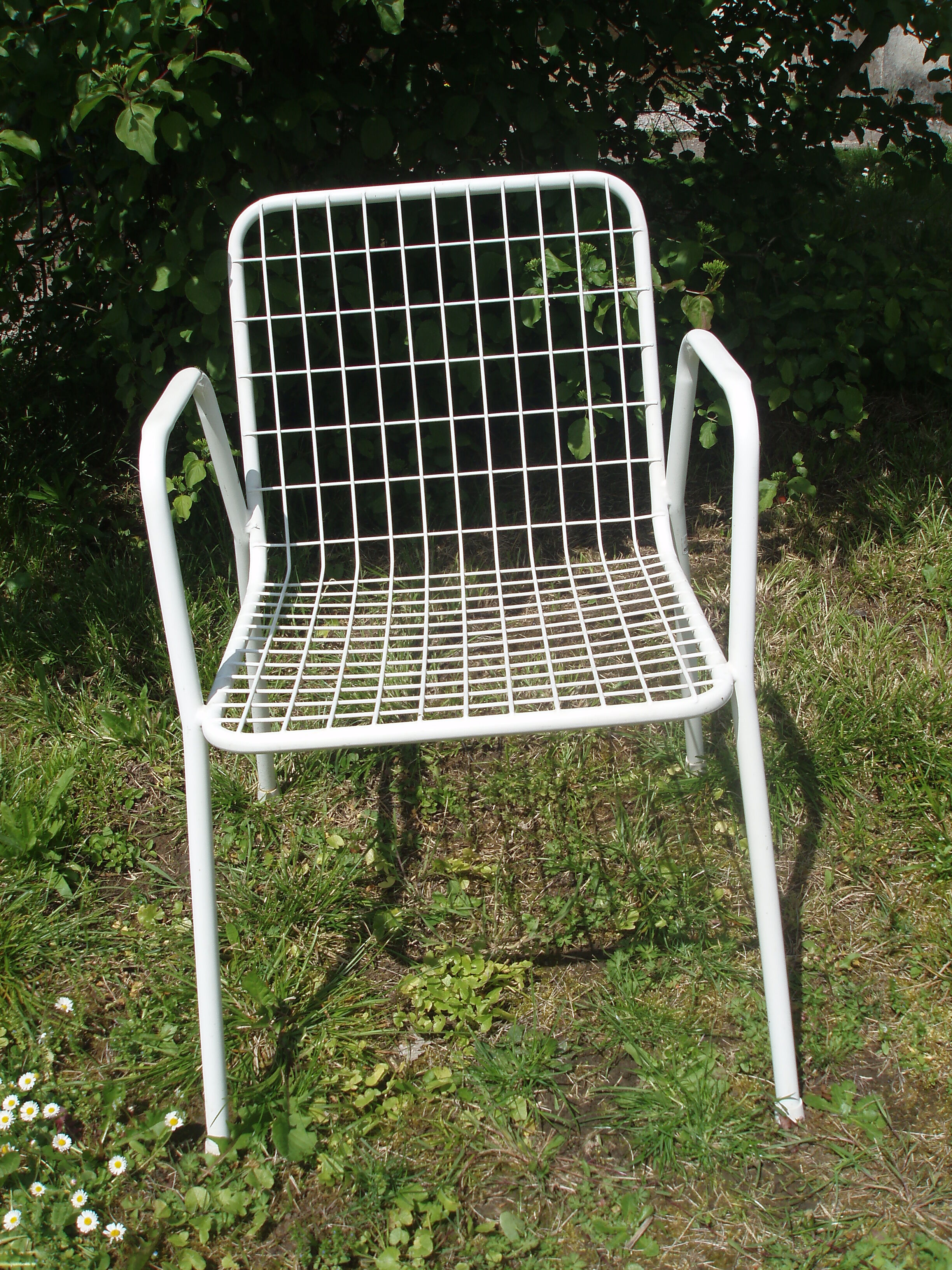 Series of 4 garden armchairs vintage signed EMU model Rio
