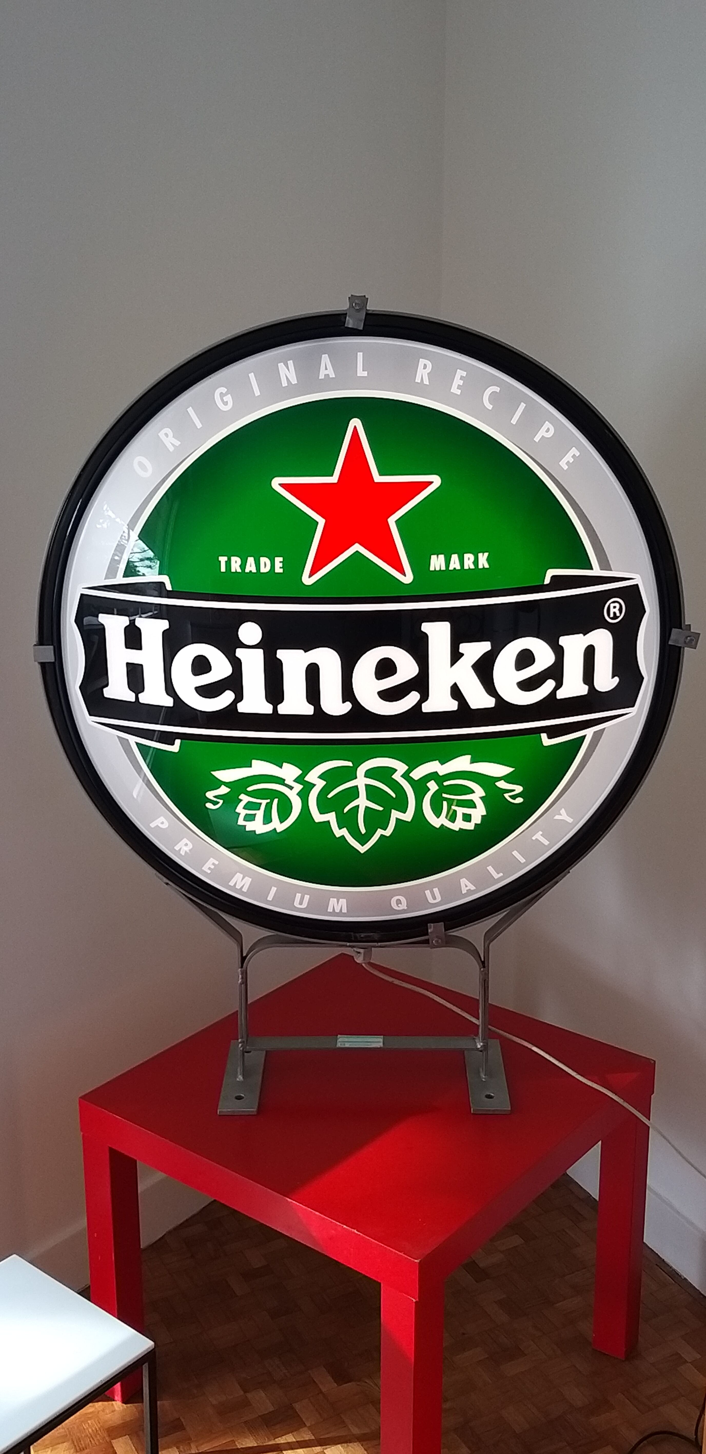 Light bistro sign Heineken 1980/90