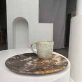 Dish in petrified wood