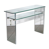Table Console en Verre et Lucite par Roche Bobois, Circa 1980