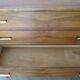 Cabinetmaker's chest of drawers - 4 drawers - golden oak - with oblique profile - compass feet - 1950