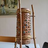 Vintage bamboo tripod lamp