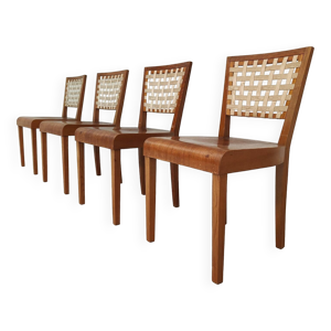 Série de 4 chaises bois