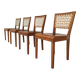 Série de 4 chaises bois et sangles par Krasna Jizba Année 40